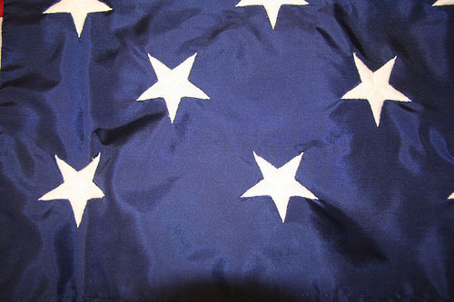 Nylon flag with a sheen